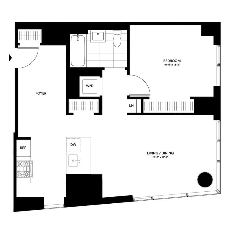 1 Bed apartment at 28-40 Jackson Avenue, Unit 19D, Long Island City, photo 1 of 1