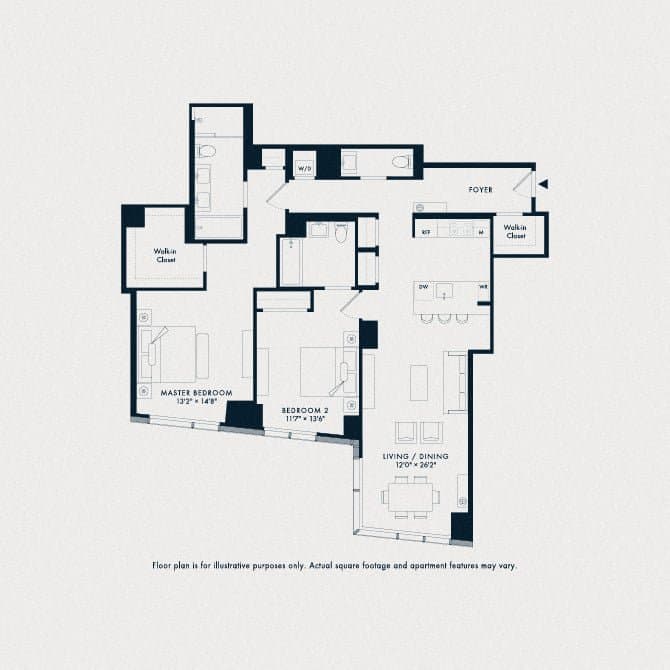 2 Bed apartment at 400 West 61st Street, Unit 1611, Upper West Side, photo 1 of 1