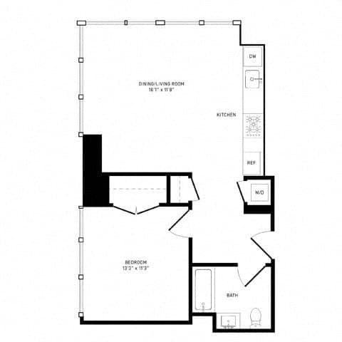 1 Bed apartment at 2 Blue Slip, Unit 0-32M, Greenpoint, photo 1 of 1