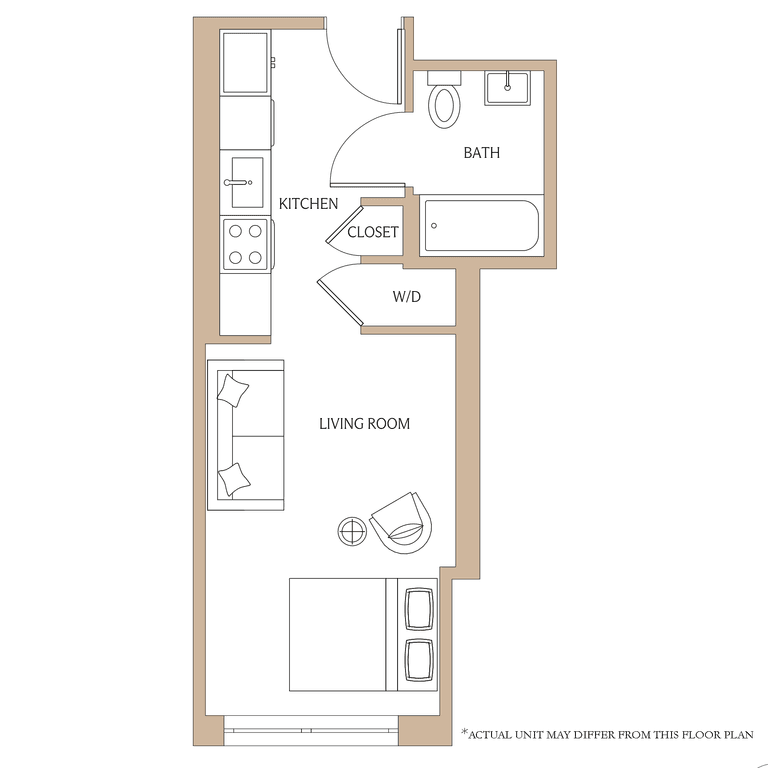 Studio apartment at 2366 Bedford Avenue, Unit 551B, Flatbush, photo 1 of 1