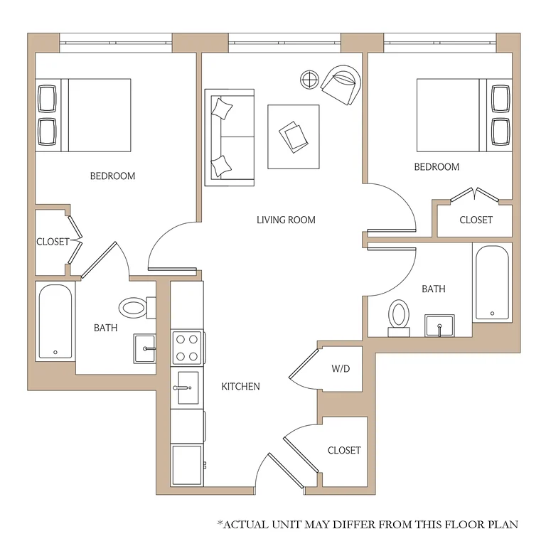 2 Bed apartment at 2366 Bedford Avenue, Unit 358B, Flatbush, photo 1 of 1