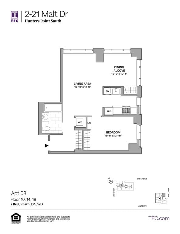 1 Bed apartment at 2-21 Malt Drive, Unit 1803, Long Island City, photo 1 of 1