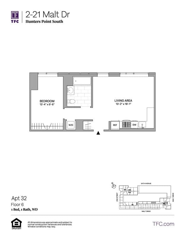 1 Bed apartment at 2-21 Malt Drive, Unit 632, Long Island City, photo 1 of 1