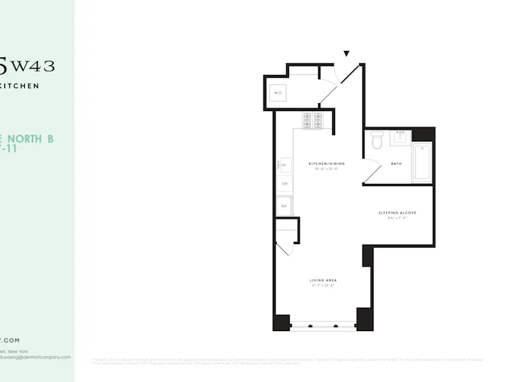 Studio apartment at 535 West 43rd Street, Unit NORTH 8B, Hell's Kitchen, photo 1 of 1