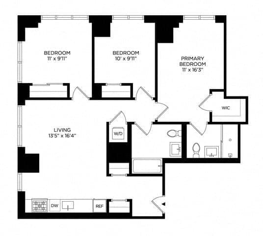 3 Bed apartment at 5 Lincoln Avenue, Unit W-2502, Harlem, photo 1 of 1