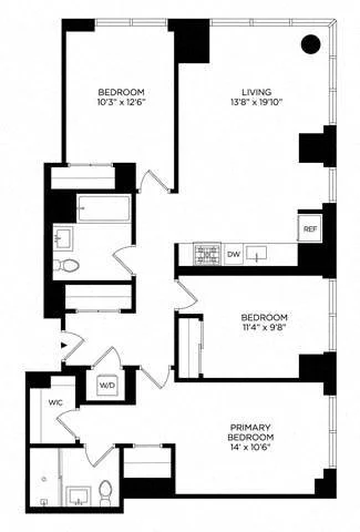 3 Bed apartment at 5 Lincoln Avenue, Unit S-0813, Harlem, photo 1 of 1