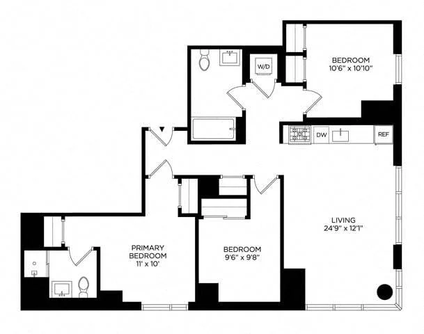 3 Bed apartment at 5 Lincoln Avenue, Unit N-2247, Harlem, photo 1 of 1