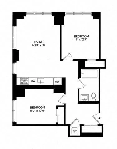 2 Bed apartment at 5 Lincoln Avenue, Unit W-1701, Harlem, photo 1 of 1