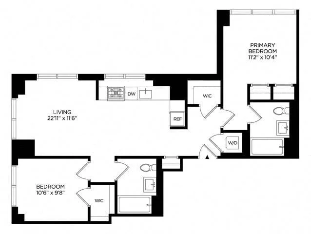 2 Bed apartment at 5 Lincoln Avenue, Unit E-2525, Harlem, photo 1 of 1