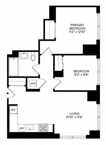 2 Bed apartment at 5 Lincoln Avenue, Unit E-2521, Harlem, photo 1 of 1