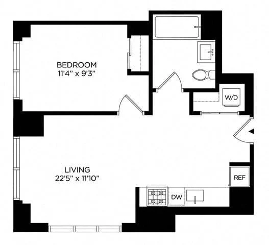 1 Bed apartment at 5 Lincoln Avenue, Unit E-2424, Harlem, photo 1 of 1