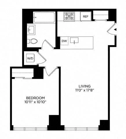 1 Bed apartment at 5 Lincoln Avenue, Unit E-1154, Harlem, photo 1 of 1