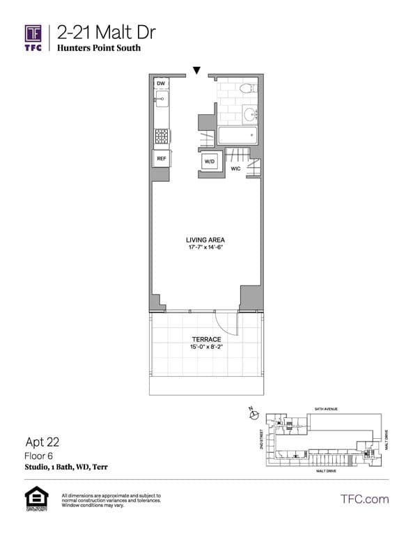 Studio apartment at 2-21 Malt Drive, Unit 622, Long Island City, photo 1 of 1