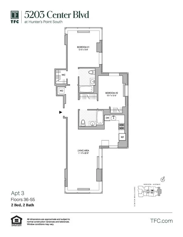 2 Bed apartment at 5203 Center Boulevard, Unit 5103, Long Island City, photo 1 of 1