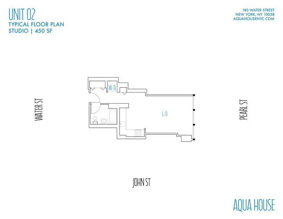 Studio apartment at 180 Water Street, Unit 1702, Financial District, photo 1 of 1