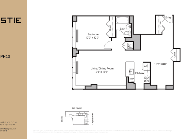 1 Bed apartment at 229 Chrystie Street, Unit PH10-A, Lower East Side, photo 1 of 1
