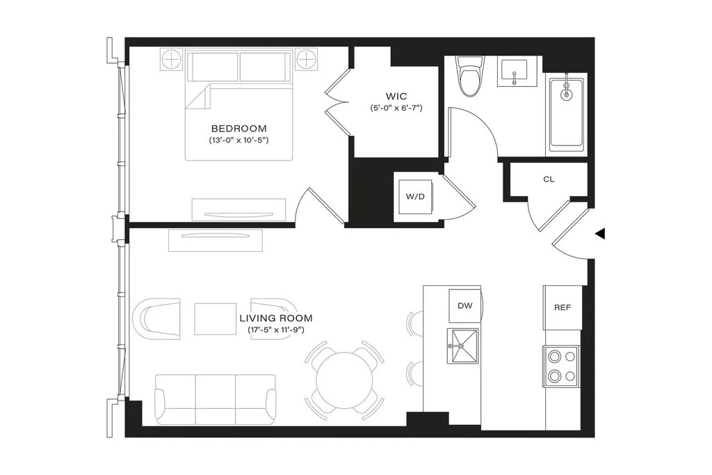 1 Bed apartment at 499 President Street, Unit 733, Gowanus, photo 1 of 2