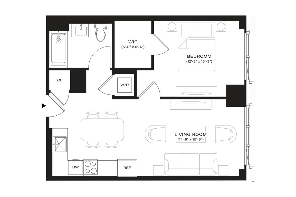1 Bed apartment at 499 President Street, Unit 538, Gowanus, photo 1 of 2