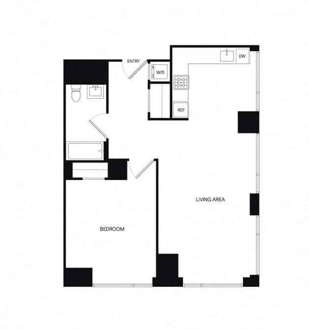 1 Bed apartment at 1 Eagle Street, Unit 2-1921, Greenpoint, photo 1 of 1