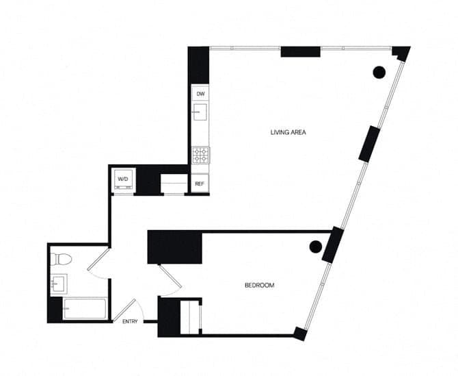 1 Bed apartment at 1 Eagle Street, Unit 1-1508, Greenpoint, photo 1 of 1
