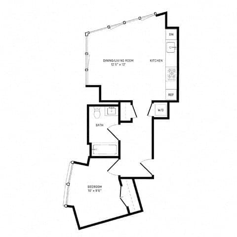 1 Bed apartment at 2 Blue Slip, Unit 0-36B, Greenpoint, photo 1 of 1