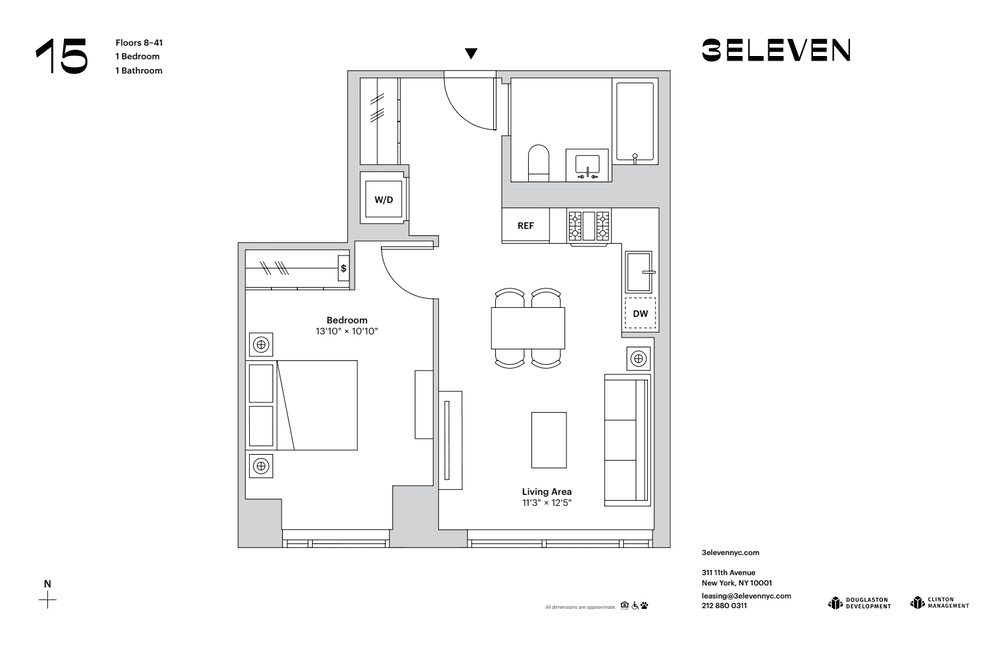 1 Bed apartment at 311 11th Avenue, Unit 1415, Hudson Yards, photo 1 of 1