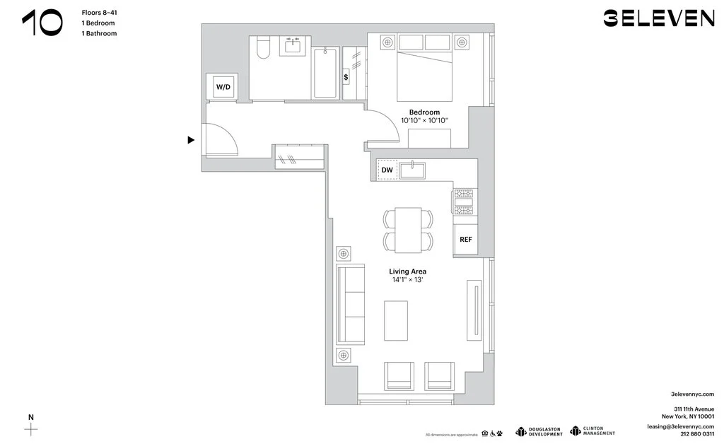 1 Bed apartment at 311 11th Avenue, Unit 3610, Hudson Yards, photo 1 of 1