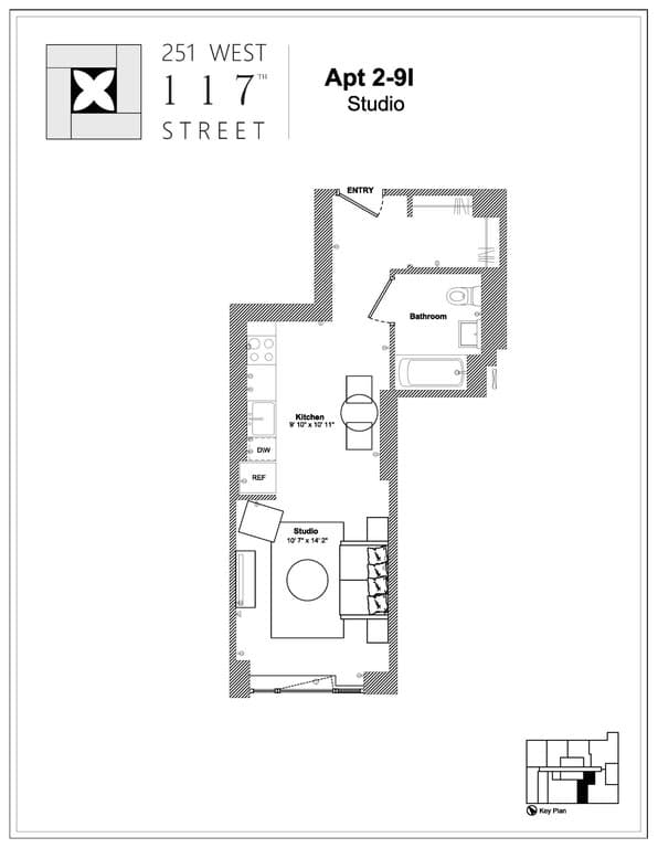 Studio apartment at 251 West 117th Street, Unit 8l, Harlem, photo 1 of 1