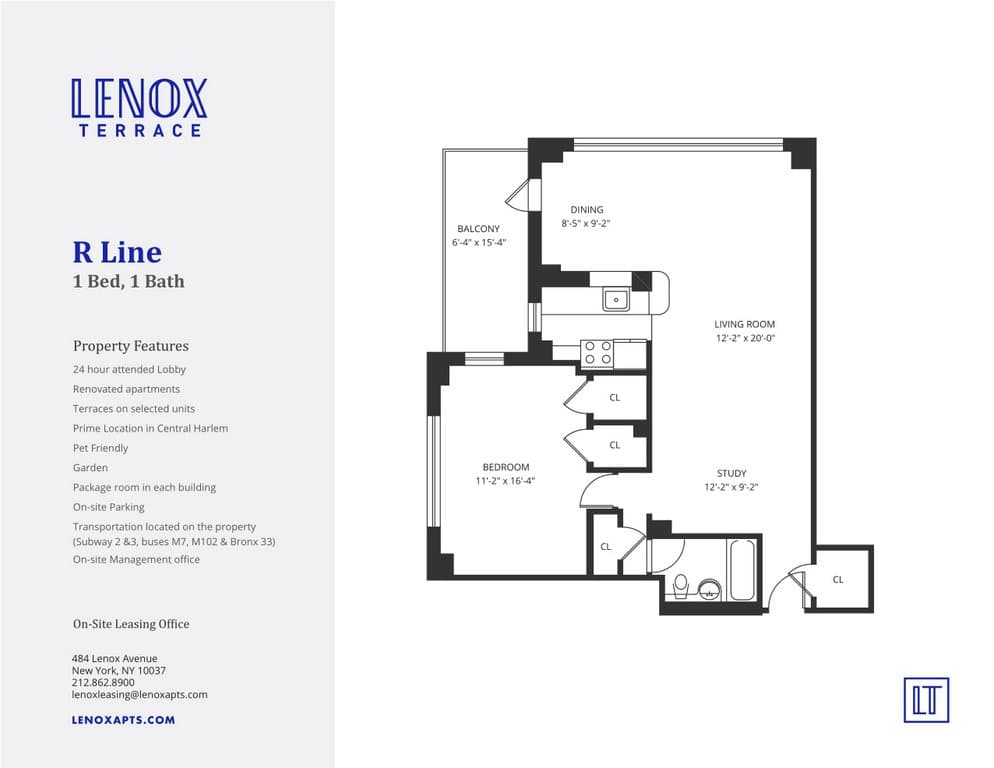 1 Bed apartment at 470 Lenox Avenue, Unit 05R, Harlem, photo 1 of 1