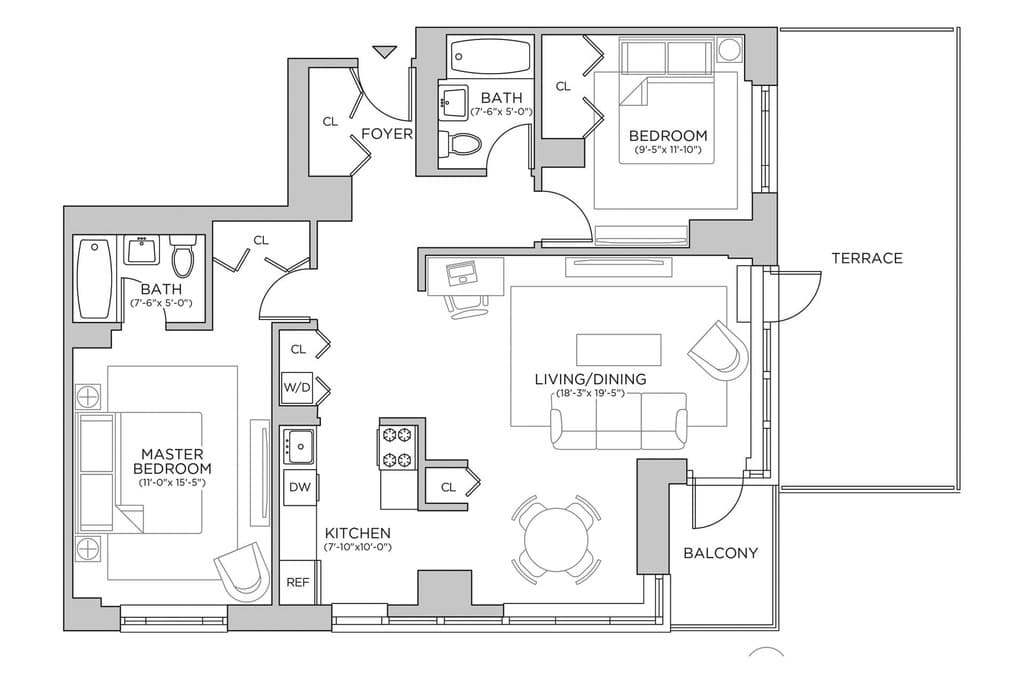 2 Bed apartment at 55-75 West End Avenue, Unit R26D, Upper West Side, photo 1 of 2