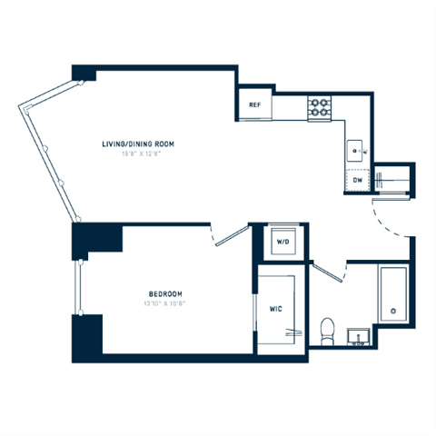 1 Bed apartment at 1 Blue Slip, Unit 0-10H, Greenpoint, photo 1 of 1