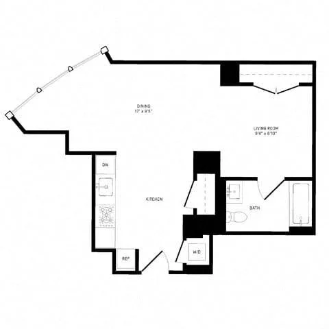 Studio apartment at 2 Blue Slip, Unit 0-29K, Greenpoint, photo 1 of 1