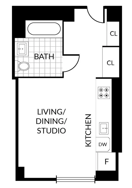 Studio apartment at 230 West 126th Street, Unit 11J, Harlem, photo 1 of 1