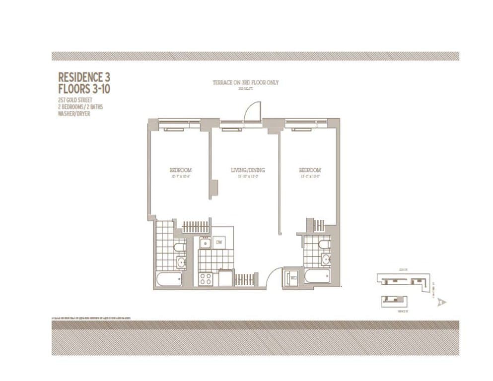 2 Bed apartment at 257 Gold Street, Unit 803, Fort Greene, photo 1 of 1