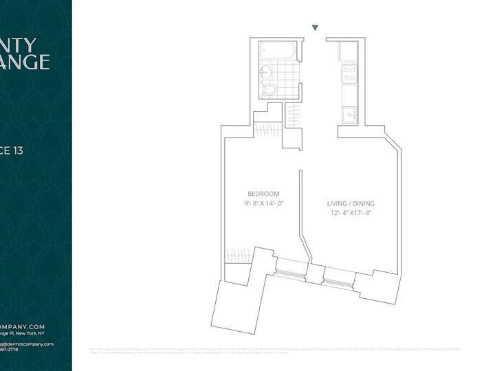 1 Bed apartment at 20 Exchange Place, Unit 1813 - EXCHANGE, Financial District, photo 1 of 1
