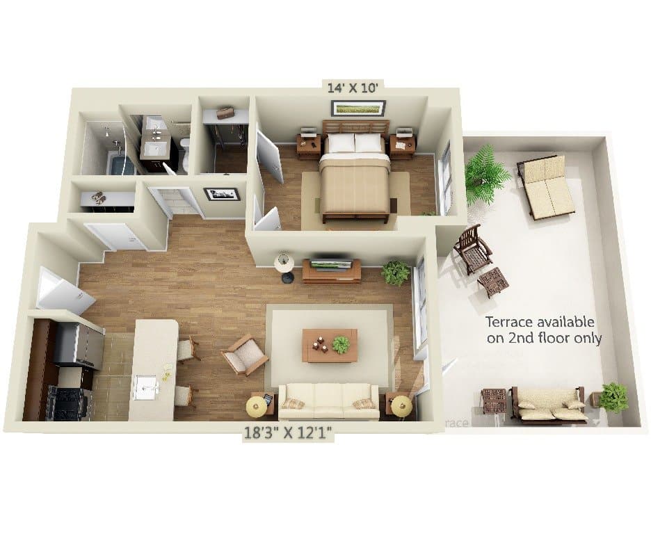 1 Bed apartment at 120 West 21st Street, Unit 210, Chelsea, photo 1 of 3