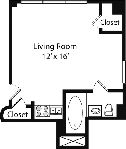 Studio apartment at 41 West 86th Street, Unit 15B, Upper West Side, photo 1 of 1