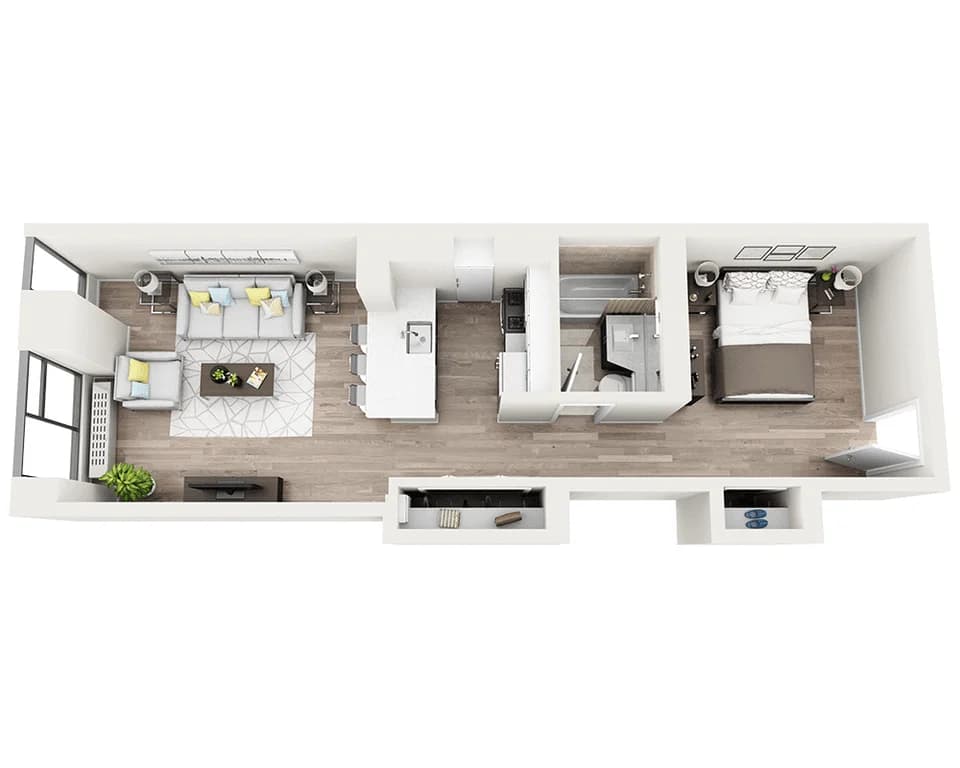 Studio apartment at 10 Hanover Square, Unit 22S, Financial District, photo 1 of 2