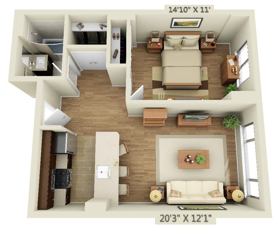 1 Bed apartment at 120 West 21st Street, Unit 514, Chelsea, photo 1 of 3
