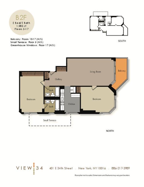 2 Bed apartment at 401 East 34th Street, Unit S14K, Murray Hill, photo 1 of 3
