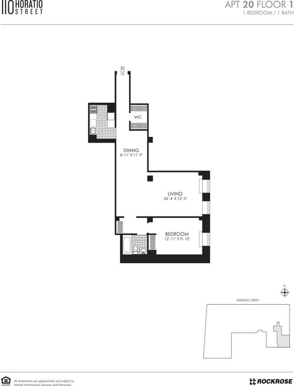 1 Bed apartment at 110 Horatio Street, Unit 120, West Village, photo 1 of 1