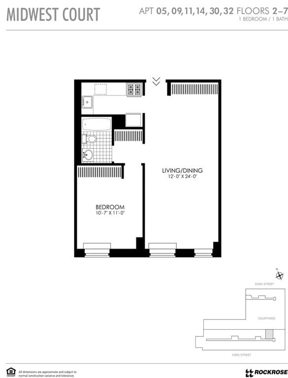 1 Bed apartment at 410 West 53rd Street, Unit 530, Hell's Kitchen, photo 1 of 1