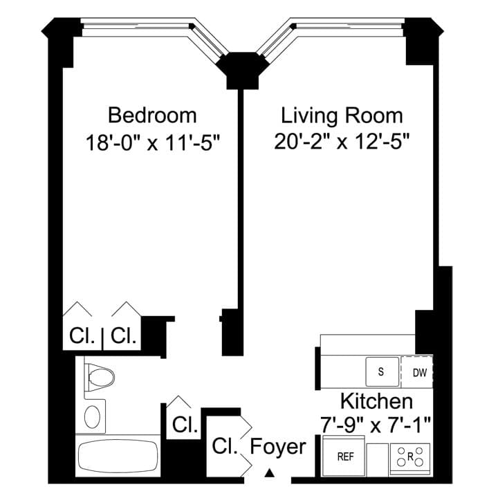 1 Bed apartment at 240 East 39th Street, Unit 9J, Murray Hill, photo 1 of 1