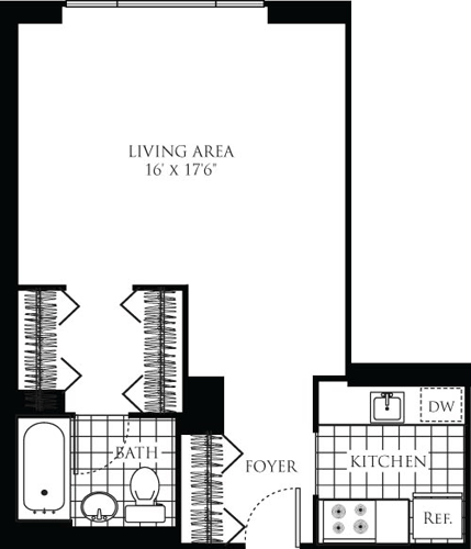 Studio apartment at 777 Sixth Avenue, Unit 21A, Chelsea, photo 1 of 1