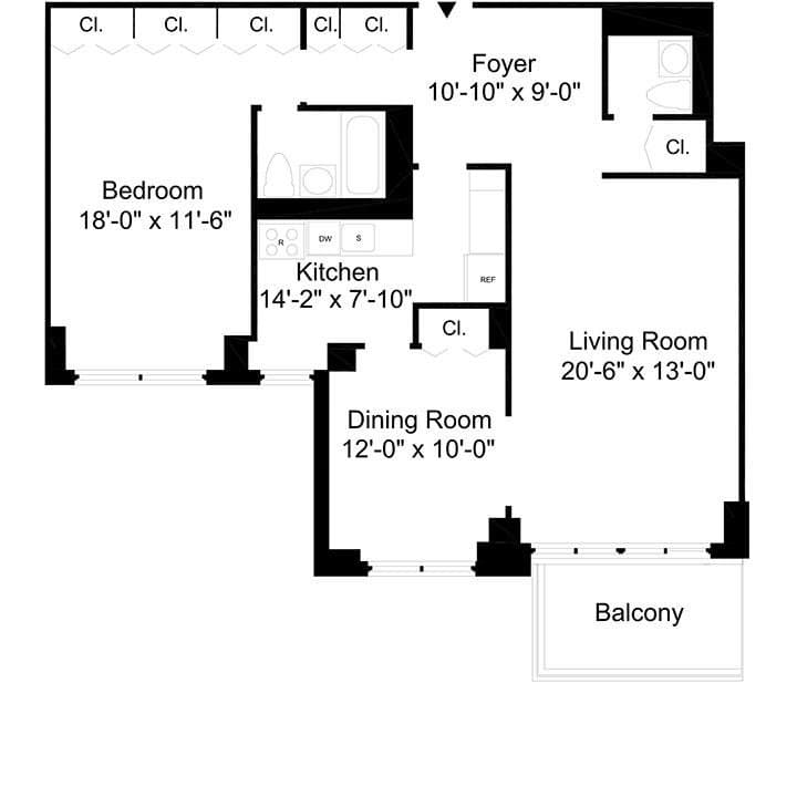 1.5 Bed apartment at 1365 York Avenue, Unit 24C, Upper East Side, photo 1 of 1