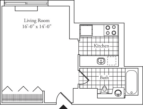 Studio apartment at 180 Riverside Boulevard, Unit 4E, Upper West Side, photo 1 of 1