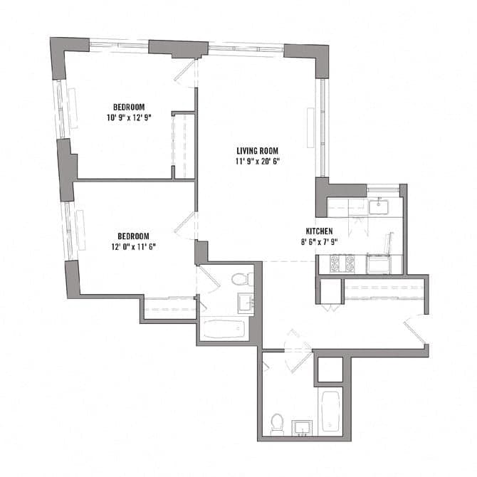 2 Bed apartment at 15 Cliff Street, Unit PHF, Financial District, photo 1 of 1