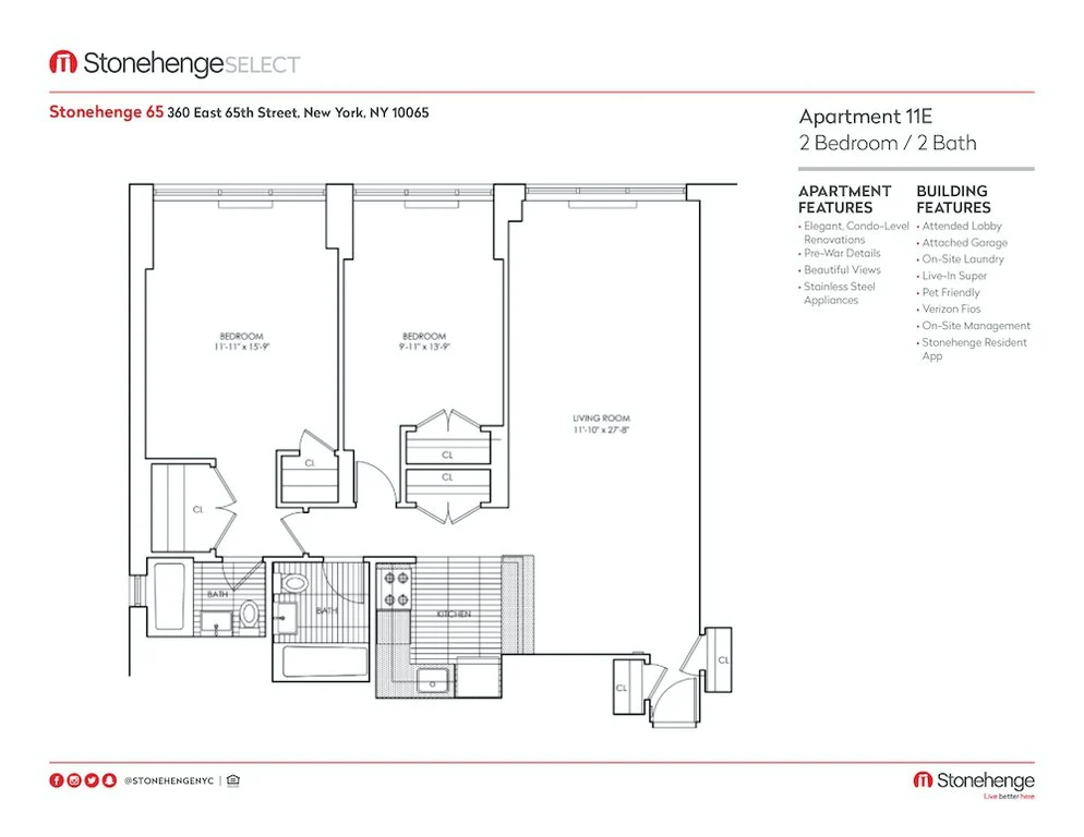 2 Bed apartment at 360 East 65th Street, Unit 011E, Upper East Side, photo 1 of 3