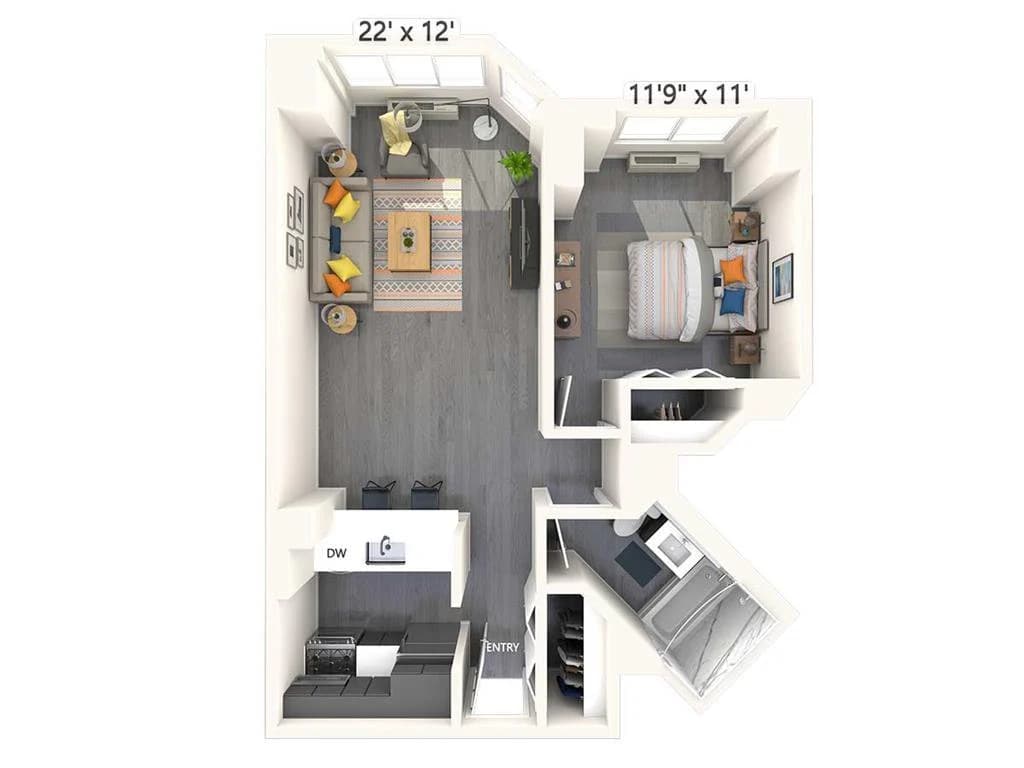 1 Bed apartment at 250 West 50th Street, Unit 28F, Midtown West, photo 1 of 1