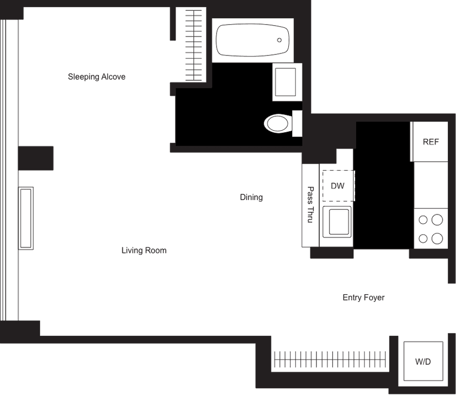 Studio apartment at 180 West 20th Street, Unit 11F, Chelsea, photo 1 of 1